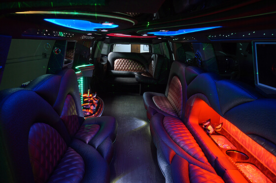 leather seating in limo